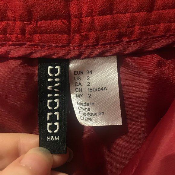 Red Suede Skirt - Picture 5 of 5